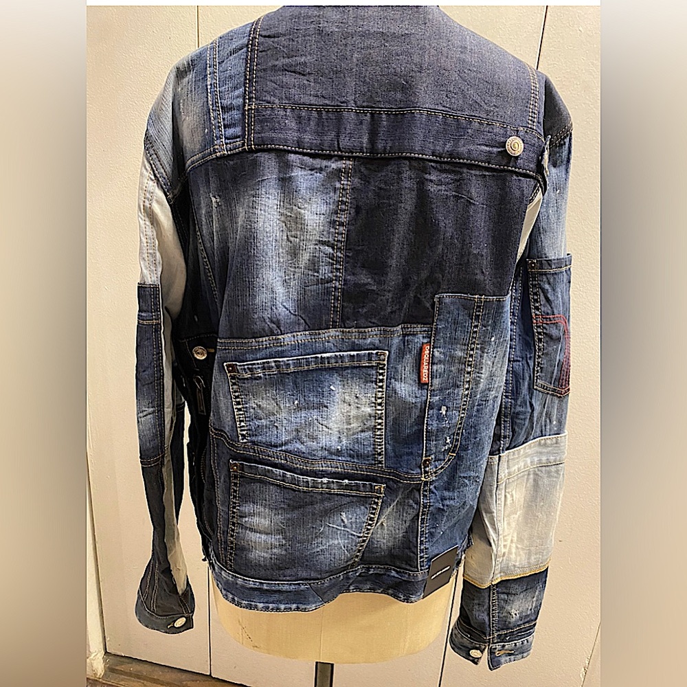 Dsquared2 Franken Patchwork Denim Jacket - image 6